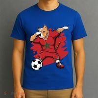 Dabbing Pitbull Morocco Soccer Fans Jersey Moroccan Football Gift T-Shirt thumb 3
