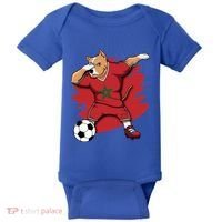 Dabbing Pitbull Morocco Soccer Fans Jersey Moroccan Football Gift Baby Bodysuit thumb 0