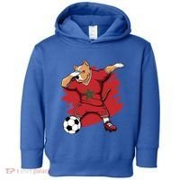 Dabbing Pitbull Morocco Soccer Fans Jersey Moroccan Football Gift Toddler Hoodie thumb 0