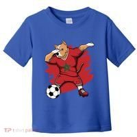 Dabbing Pitbull Morocco Soccer Fans Jersey Moroccan Football Gift Toddler T-Shirt thumb 0