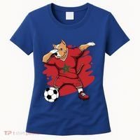 Dabbing Pitbull Morocco Soccer Fans Jersey Moroccan Football Gift Women's T-Shirt thumb 0