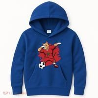 Dabbing Pitbull Morocco Soccer Fans Jersey Moroccan Football Gift Kids Hoodie thumb 0