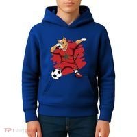 Dabbing Pitbull Morocco Soccer Fans Jersey Moroccan Football Gift Kids Hoodie thumb 4