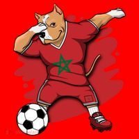 Dabbing Pitbull Morocco Soccer Fans Jersey Moroccan Football Gift Santa Hat thumb 1
