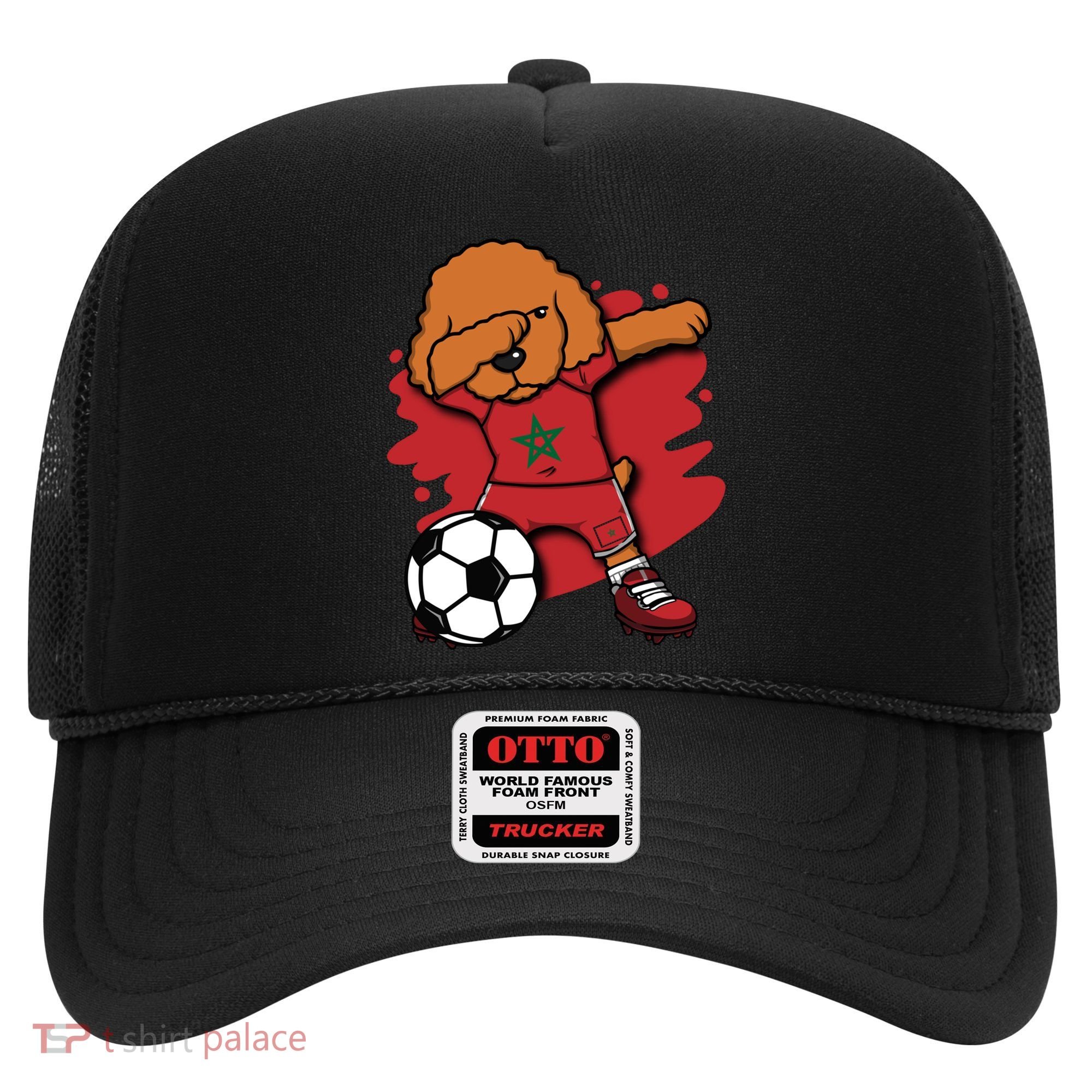 Dabbing Poodle Morocco Soccer Fans Jersey Moroccan Football Funny Gift Hat