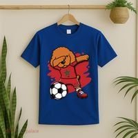 Dabbing Poodle Morocco Soccer Fans Jersey Moroccan Football Funny Gift T-Shirt thumb 2