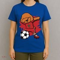 Dabbing Poodle Morocco Soccer Fans Jersey Moroccan Football Funny Gift T-Shirt thumb 4