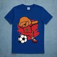 Dabbing Poodle Morocco Soccer Fans Jersey Moroccan Football Funny Gift T-Shirt thumb 5