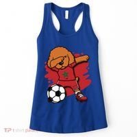 Dabbing Poodle Morocco Soccer Fans Jersey Moroccan Football Funny Gift Women's Tank Top thumb 0