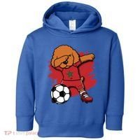 Dabbing Poodle Morocco Soccer Fans Jersey Moroccan Football Funny Gift Toddler Hoodie thumb 0