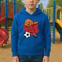Dabbing Poodle Morocco Soccer Fans Jersey Moroccan Football Funny Gift Kids Hoodie thumb 2
