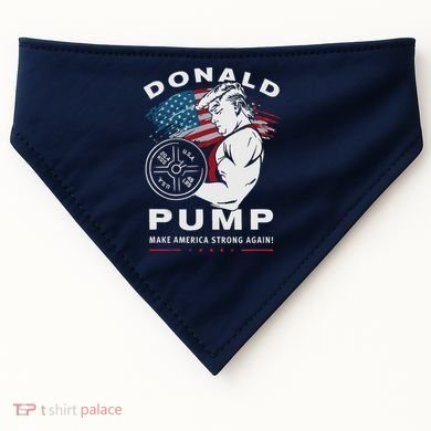 Donald Pump Make America Strong Again USA-Made Doggie Bandana