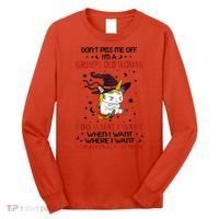 Don't Piss Me Off Im A Grumpy Old Woman I Do What I Want Long Sleeve Shirt thumb 0