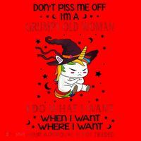 Don't Piss Me Off Im A Grumpy Old Woman I Do What I Want Santa Hat thumb 1