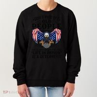 Don't Piss Off Old People The Older We Get Eagle & US Flag Women's Sweatshirt thumb 0