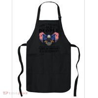 Don't Piss Off Old People The Older We Get Eagle & US Flag Apron thumb 0