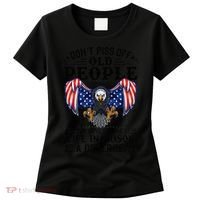 Don't Piss Off Old People The Older We Get Eagle & US Flag Women's T-Shirt thumb 0