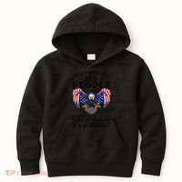 Don't Piss Off Old People The Older We Get Eagle & US Flag Kids Hoodie thumb 0