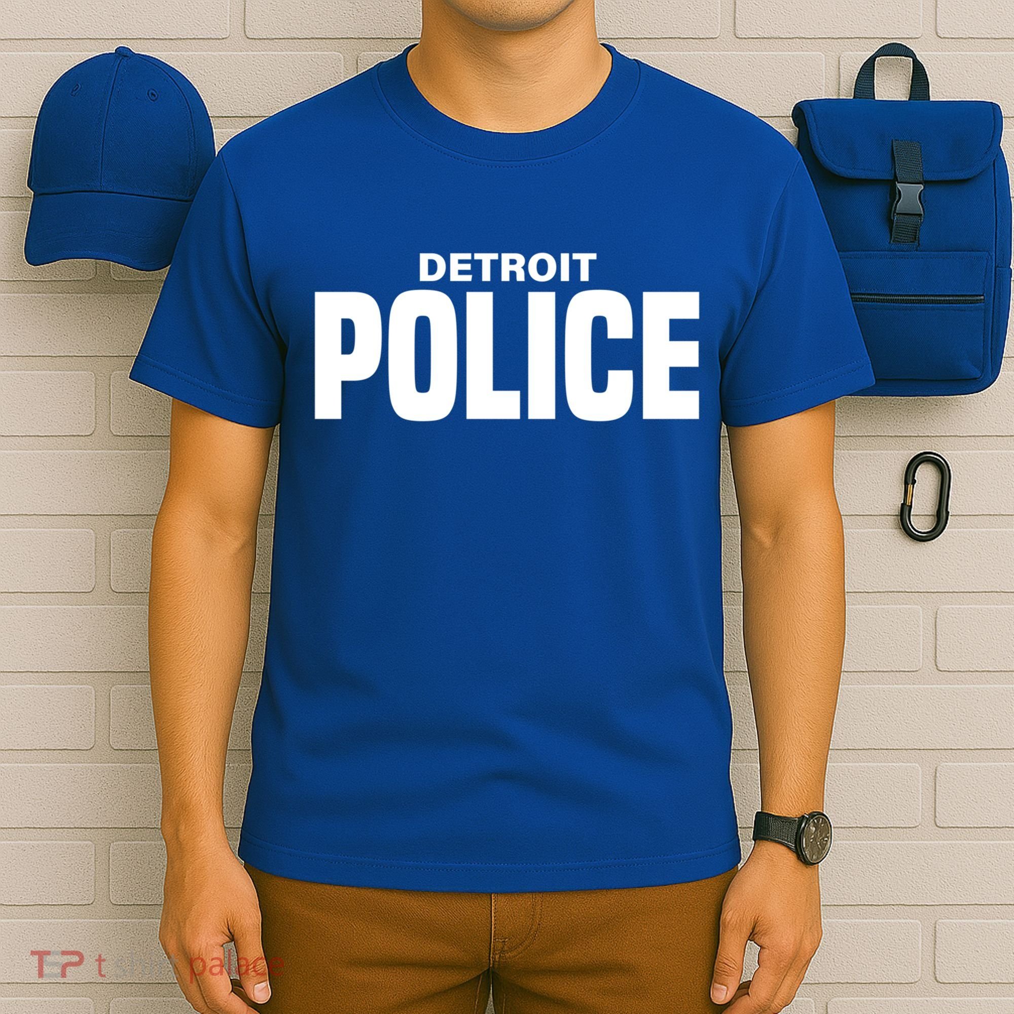 Detroit Police Officer Michigan Policeman Uniform Duty Cool Gift T-Shirt