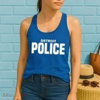 Detroit Police Officer Michigan Policeman Uniform Duty Cool Gift Women's Tank Top thumb 2