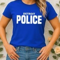 Detroit Police Officer Michigan Policeman Uniform Duty Cool Gift Women's T-Shirt thumb 2