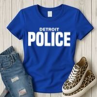Detroit Police Officer Michigan Policeman Uniform Duty Cool Gift Women's T-Shirt thumb 3