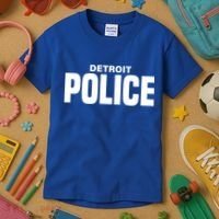 Detroit Police Officer Michigan Policeman Uniform Duty Cool Gift Kids T-Shirt thumb 3