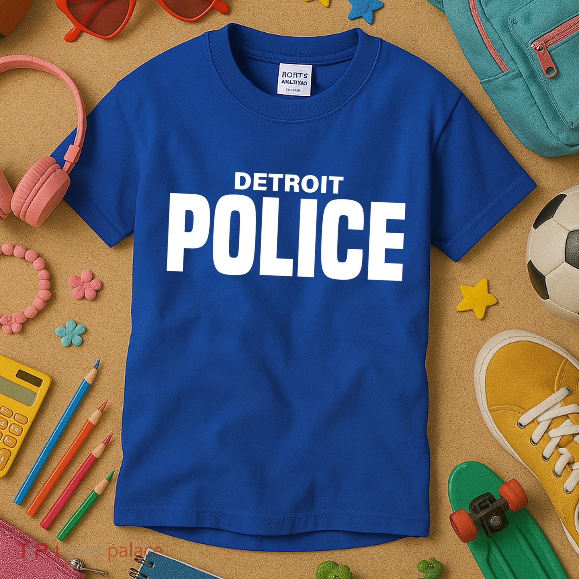 Detroit Police Officer Michigan Policeman Uniform Duty Cool Gift Kids T-Shirt