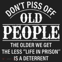 Don't Piss Off Old People Funny Saying Old People Gag Golf Towel thumb 3