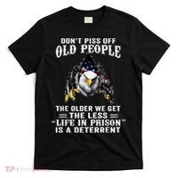 Don't Piss Off Old People The Older We Get Eagle & US Flag T-Shirt thumb 0