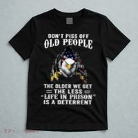 Don't Piss Off Old People The Older We Get Eagle & US Flag T-Shirt thumb 5