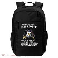 Don't Piss Off Old People The Older We Get Eagle & US Flag Backpack thumb 0