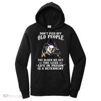 Don't Piss Off Old People The Older We Get Eagle & US Flag Women's Hoodie thumb 0