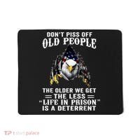 Don't Piss Off Old People The Older We Get Eagle & US Flag Mousepad thumb 0
