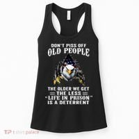 Don't Piss Off Old People The Older We Get Eagle & US Flag Women's Tank Top thumb 0