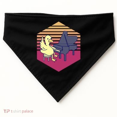 Duck Playing Piano Vintage Gift USA-Made Doggie Bandana