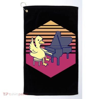 Duck Playing Piano Vintage Gift Golf Towel