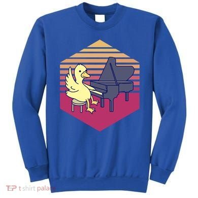 Duck Playing Piano Vintage Gift Sweatshirt