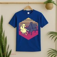 Duck Playing Piano Vintage Gift T-Shirt thumb 2