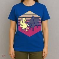 Duck Playing Piano Vintage Gift T-Shirt thumb 4