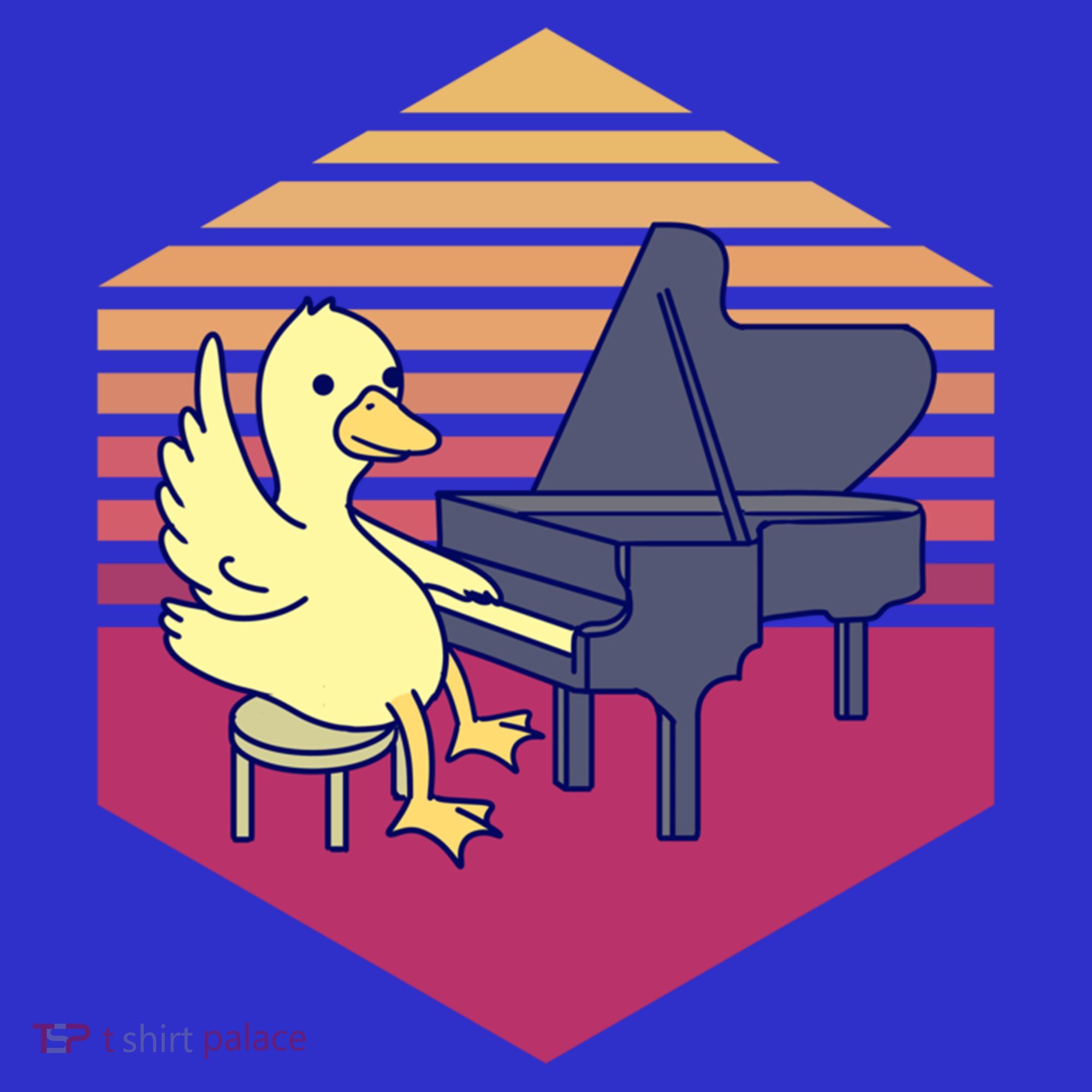 Duck Playing Piano Vintage Gift T-Shirt