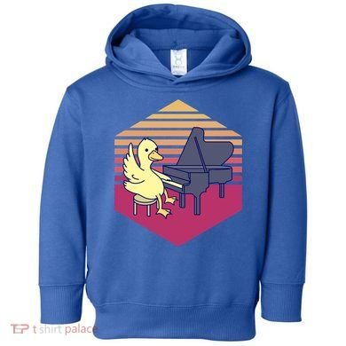 Duck Playing Piano Vintage Gift Toddler Hoodie