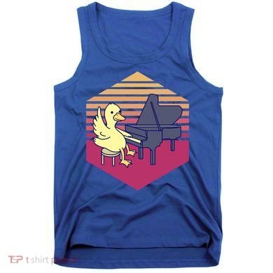 Duck Playing Piano Vintage Gift Tank Top