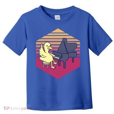 Duck Playing Piano Vintage Gift Toddler T-Shirt