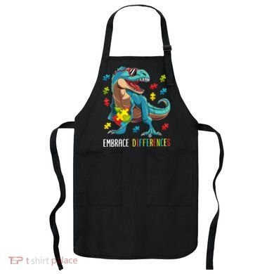 Dinosaur Puzzle Piece Autism Awareness For Boy Apron