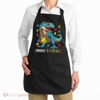 Dinosaur Puzzle Piece Autism Awareness For Boy Apron thumb 2