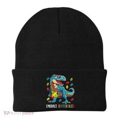 Dinosaur Puzzle Piece Autism Awareness For Boy Beanie