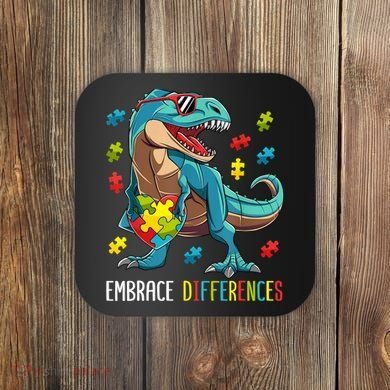 Dinosaur Puzzle Piece Autism Awareness For Boy Coaster