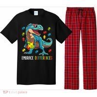 Dinosaur Puzzle Piece Autism Awareness For Boy Pajama Set thumb 0