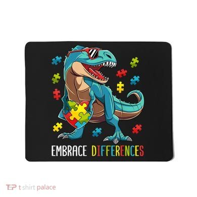 Dinosaur Puzzle Piece Autism Awareness For Boy Mousepad